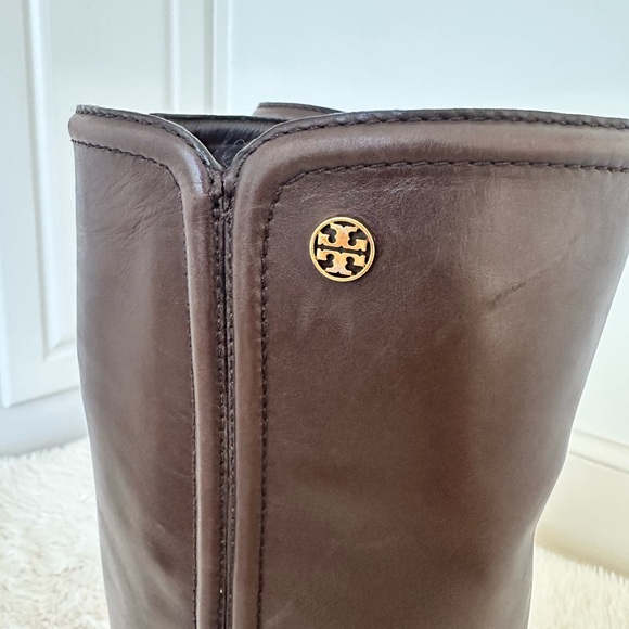 Tory Burch chocolate brown leather Riding Boots Irene, size 7 - Picture 7 of 12